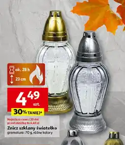 Auchan Znicz szklany 23 cm oferta