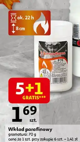 Auchan Wkład parafinowy p70 70g Memoryflame oferta