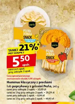 Auchan Hummus grissini z paluszkami Perla To Go oferta