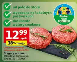 Auchan Burger wołowy Auchan Pewni Dobrego oferta