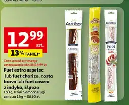 Auchan Fuet cesaro z indyka Costa Brava oferta