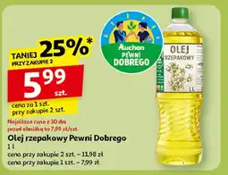 Auchan Olej rzepakowy Auchan Pewni Dobrego oferta