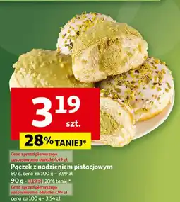 Auchan Pączek long z nadzieniem pistacjowym oferta