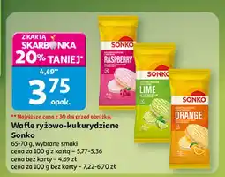 Auchan Wafle ryżowe pomarańczowe Sonko oferta