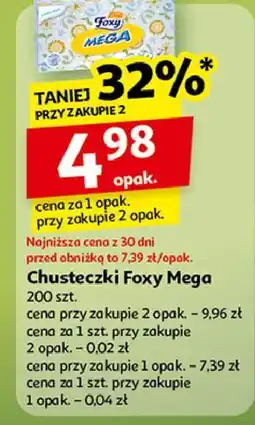 Auchan Chusteczki higieniczne Foxy Mega oferta
