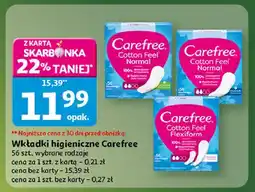 Auchan Wkładki cotton flexiform Carefree oferta