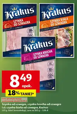 Auchan Szynka krucha od szwagra Krakus Animex oferta