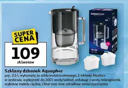 Auchan Dzbanek szklany 2.5 l + 2x wkład maxfor Aquaphor oferta