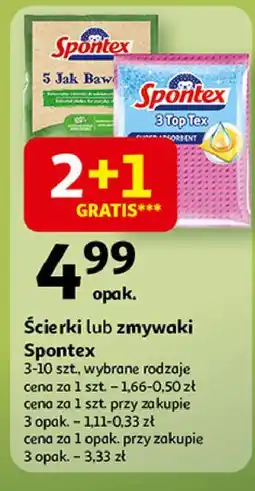 Auchan Ściereczki s jak bawełna Spontex oferta