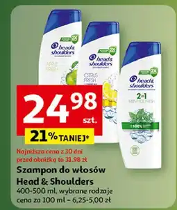 Auchan Szampon do włosów mentol 2w1 Head&Shoulders oferta