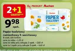 Auchan Papier toaletowy rumiankowy Auchan Różnorodne (Logo Czerwone) oferta