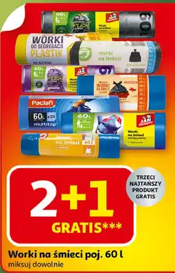 Auchan Worki na śmieci 60 l Auchan Na Co Dzień (Logo Zielone) oferta