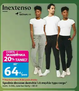 Auchan Spodnie dresowe męskie Inextenso By Auchan oferta