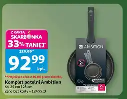 Auchan Zestaw patelni 24 cm + 28 Ambition oferta