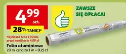 Auchan Folia aluminiowa 20 m Podniesiony Kciuk oferta