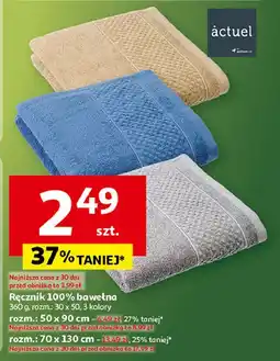 Auchan Ręcznik 70 x 130 cm Actuel oferta