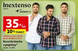 Auchan Koszula męska z popeliny s-3xl Inextenso Sport oferta