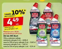 Auchan Żel do wc pure fresh Kret oferta
