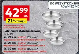 Auchan Patelnia ze stali nierdzewnej 32 cm oferta