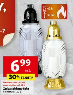 Auchan Znicz szklany fala oferta