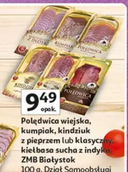 Auchan Kiełbasa sucha z indyka Zmb Białystok oferta