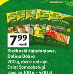 Auchan Kiełbaski śniadaniowe z suszonymi pomidorami Dolina Dobra oferta