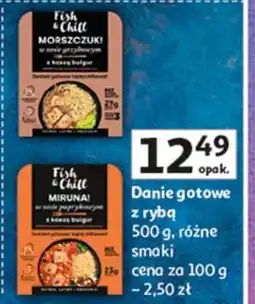 Auchan Miruna! w sosie paprykowym z kaszą bulgur Fish & Chill oferta