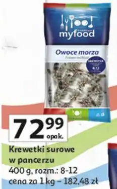 Auchan Krewetki surowe 8/12 Myfood oferta
