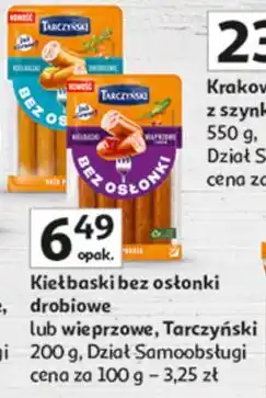 Auchan Kiełbaski bez osłonki wieprzowe Tarczyński oferta