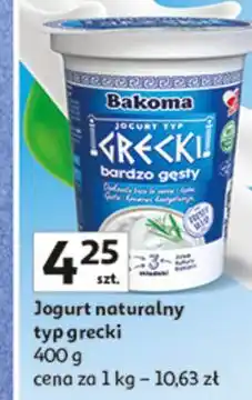 Auchan Jogurt naturalny typu greckiego Bakoma oferta