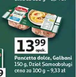 Auchan Boczek w kostce pancetta dolce Galbani oferta