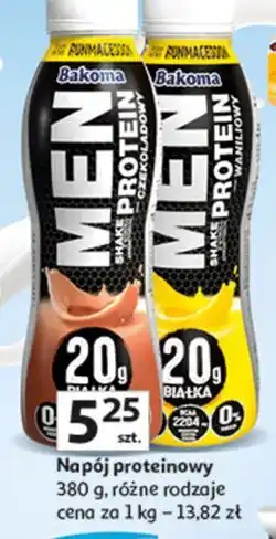 Auchan Shake waniliowy Bakoma Men Protein oferta
