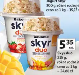 Auchan Jogurt duo truskawka z granolą Bakoma Skyr oferta