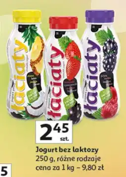 Auchan Jogurt bez laktozy jeżyna-malina Łaciaty oferta