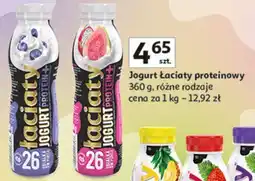 Auchan Jogurt proteinowy jagoda ze śmietanką Łaciaty oferta