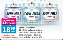 Auchan Woda lekko gazowana Cisowianka oferta