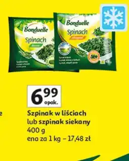 Auchan Szpinak siekany w kulkach mrożony Bonduelle oferta