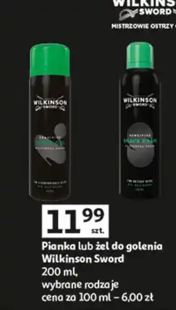 Auchan Żel do golenia sensitive Wilkinson Sword oferta