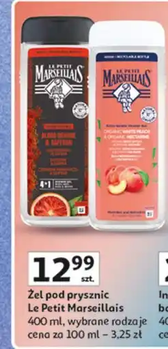Auchan Żel pod prysznic biała brzoskwinia i nektarynka Le Petit Marseillais oferta
