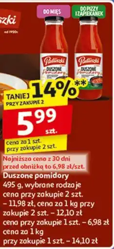 Auchan Duszone pomidory zioła i smak prażonego czosnku Pudliszki oferta