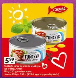 Auchan Tuńczyk kawałki w sosie własnym Graal oferta
