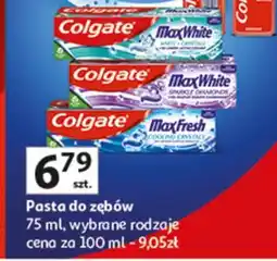 Auchan Pasta do zębów cooling crystals Colgate Max Fresh oferta