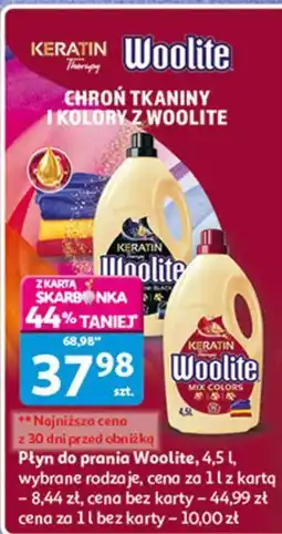 Auchan Płyn do prania dark Woolite Keratin oferta