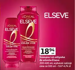 Auchan Szampon do włosów ochronny L'oreal Elseve Color-Vive oferta