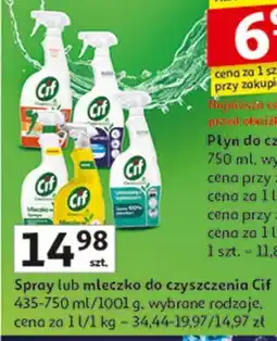 Auchan Mleczko w sprayu original Cif Cleanboost oferta