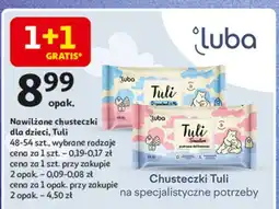 Auchan Chusteczki nawilżane dla dzieci sensitive Luba Tuli oferta