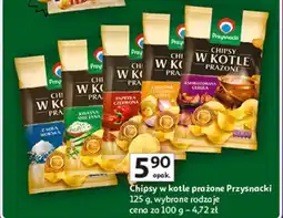 Auchan Chipsy w kotle prażone cheddar z czerwoną cebulą Przysnacki oferta