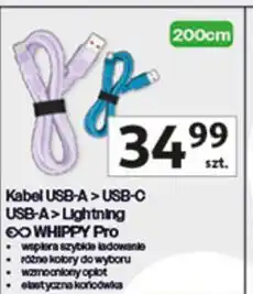 Auchan Kabel usb whippy pro 2 m niebieski Exc oferta