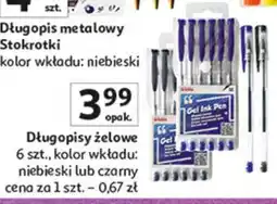 Auchan Długopisy żelowe czarne Erema oferta