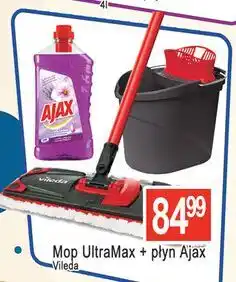 E.Leclerc Mop ultramax + wiadro z wyciskaczem 10 l płyn ajax 1 Vileda oferta